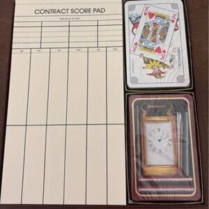 NEW Caspari Bridge ensemble Double deck, and score pad